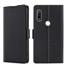 For Fujitsu Arrows WE F-51B Ultra-thin Voltage Side Buckle PU + TPU Leather Phone Case(Black) - 1