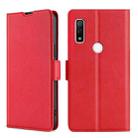 For Fujitsu Arrows WE F-51B Ultra-thin Voltage Side Buckle PU + TPU Leather Phone Case(Red) - 1