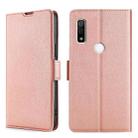 For Fujitsu Arrows WE F-51B Ultra-thin Voltage Side Buckle PU + TPU Leather Phone Case(Rose Gold) - 1