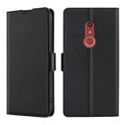 For Fujitsu Arrows Be4 Plus F-41B Ultra-thin Voltage Side Buckle PU + TPU Leather Phone Case(Black) - 1