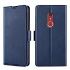 For Fujitsu Arrows Be4 Plus F-41B Ultra-thin Voltage Side Buckle PU + TPU Leather Phone Case(Blue) - 1