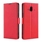 For Fujitsu Arrows F-52B Ultra-thin Voltage Side Buckle PU + TPU Leather Phone Case(Red) - 1