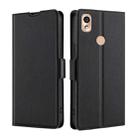For Kyocera KY-51B Ultra-thin Voltage Side Buckle PU + TPU Leather Phone Case(Black) - 1