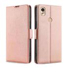 For Kyocera KY-51B Ultra-thin Voltage Side Buckle PU + TPU Leather Phone Case(Rose Gold) - 1