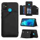 For Tecno Pop5 Skin Feel PU + TPU + PC Phone Case(Black) - 1