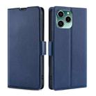 For Honor 60 SE Ultra-thin Voltage Side Buckle Flip Leather Case(Blue) - 1