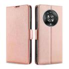 For Honor Magic4 Ultra-thin Voltage Side Buckle Flip Leather Case(Rose Gold) - 1