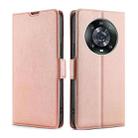 For Honor Magic4 Pro Ultra-thin Voltage Side Buckle Flip Leather Case(Rose Gold) - 1