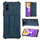 For vivo Y15s 2021 Dream PU + TPU Four-corner Shockproof Phone Case(Blue) - 1