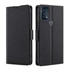 For TCL 20B 6159K Ultra-thin Voltage Side Buckle PU + TPU Leather Phone Case(Black) - 1