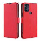 For TCL 20B 6159K Ultra-thin Voltage Side Buckle PU + TPU Leather Phone Case(Red) - 1