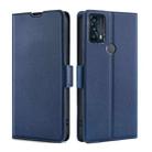 For TCL 20B 6159K Ultra-thin Voltage Side Buckle PU + TPU Leather Phone Case(Blue) - 1