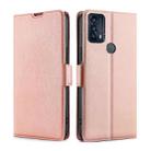 For TCL 20B 6159K Ultra-thin Voltage Side Buckle PU + TPU Leather Phone Case(Rose Gold) - 1