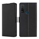 For TCL Bremen 5G / 20AX 5G / 20R 5G Ultra-thin Voltage Side Buckle PU + TPU Leather Phone Case(Black) - 1