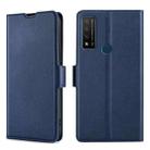 For TCL Bremen 5G / 20AX 5G / 20R 5G Ultra-thin Voltage Side Buckle PU + TPU Leather Phone Case(Blue) - 1