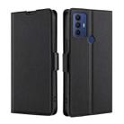 For TCL 305 / 30 SE / 306 & Sharp Aquos V6 / V6 Plus Ultra-thin Voltage Side Buckle PU + TPU Leather Phone Case(Black) - 1