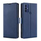 For TCL 305 / 30 SE / 306 & Sharp Aquos V6 / V6 Plus Ultra-thin Voltage Side Buckle PU + TPU Leather Phone Case(Blue) - 1