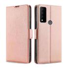 For TCL 30 V 5G T781S Ultra-thin Voltage Side Buckle PU + TPU Leather Phone Case(Rose Gold) - 1