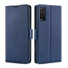 For TCL 205 Ultra-thin Voltage Side Buckle PU + TPU Leather Phone Case(Blue) - 1