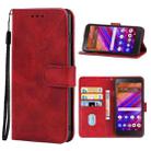 For BLU View 1 Leather Phone Case(Red) - 1