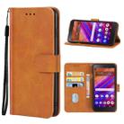 For BLU View 1 Leather Phone Case(Brown) - 1