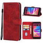 For BLU View 2 B130DL Leather Phone Case(Red) - 1
