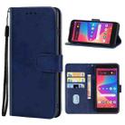 For BLU View 2 B130DL Leather Phone Case(Blue) - 1