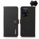 For OPPO Find X5 KHAZNEH Custer Genuine Leather RFID Phone Case(Black) - 1