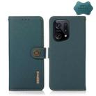 For OPPO Find X5 KHAZNEH Custer Genuine Leather RFID Phone Case(Green) - 1