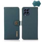 For Samsung Galaxy M53 5G KHAZNEH Custer Genuine Leather RFID Phone Case(Green) - 1