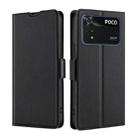 For Xiaomi Poco M4 Pro Ultra-thin Voltage Side Buckle Flip Leather Case(Black) - 1