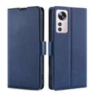 For Xiaomi 12 Pro Ultra-thin Voltage Side Buckle Flip Leather Case(Blue) - 1