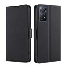 For Xiaomi Redmi Note 11 Pro 4G / 5G Ultra-thin Voltage Side Buckle Flip Leather Case(Black) - 1