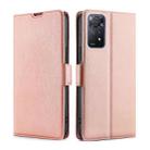For Xiaomi Redmi Note 11 Pro 4G / 5G Ultra-thin Voltage Side Buckle Flip Leather Case(Rose Gold) - 1