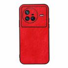 For vivo X80 Crazy Horse Texture PU Leather Phone Case(Red) - 1