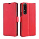 For Sony Xperia 1 IV Ultra-thin Voltage Side Buckle Flip Leather Case(Red) - 1