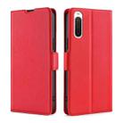 For Sony Xperia 10 IV Ultra-thin Voltage Side Buckle Flip Leather Case(Red) - 1