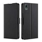 For Sony Xperia ACE III Ultra-thin Voltage Side Buckle Flip Leather Case(Black) - 1