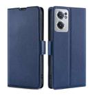 For OnePlus Nord CE 2 5G Ultra-thin Voltage Side Buckle Flip Leather Case(Blue) - 1