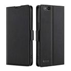 For ZTE Tempo X / N9137 Ultra-thin Voltage Side Buckle Flip Leather Case(Black) - 1