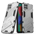 For Samsung Galaxy M33 5G Punk Armor 2 in 1 PC + TPU Shockproof Phone Case with Invisible Holder(White) - 1