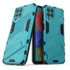 For Samsung Galaxy M33 5G Punk Armor 2 in 1 PC + TPU Shockproof Phone Case with Invisible Holder(Blue) - 1