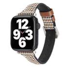 Genuine Leather Watch Band For Apple Watch Series 9&8&7 41mm / SE 3&SE 2&6&SE&5&4 40mm / 3&2&1 38mm(Houndstooth) - 1