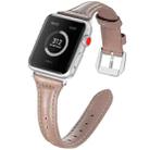 Genuine Leather Watch Band For Apple Watch Series 8&7 41mm / SE 2&6&SE&5&4 40mm / 3&2&1 38mm(Grey) - 1