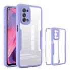 For OPPO A74 5G Acrylic + TPU 360 Degrees Full Coverage Phone Case(Purple) - 1