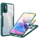 For Xiaomi Redmi Note 10 5G Acrylic + TPU 360 Degrees Full Coverage Phone Case(Green) - 1