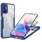 For Xiaomi Redmi Note 10 5G Acrylic + TPU 360 Degrees Full Coverage Phone Case(Blue) - 1