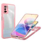 For Xiaomi Redmi Note 10 5G Acrylic + TPU 360 Degrees Full Coverage Phone Case(Pink) - 1
