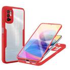 For Xiaomi Redmi Note 10 5G Acrylic + TPU 360 Degrees Full Coverage Phone Case(Red) - 1