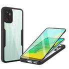 For OPPO A53 Acrylic + TPU 360 Degrees Full Coverage Phone Case(Black) - 1